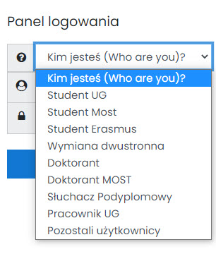 select login options