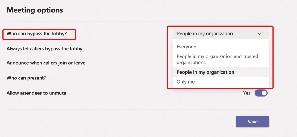 Options - bypassing lobby
