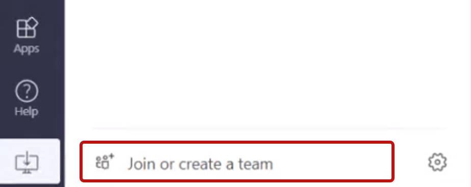 Join or create a team - top right corner