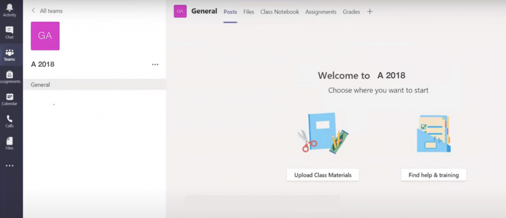 General view of created team